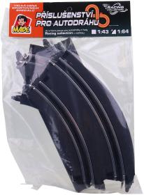 Autodráha Racing Collection 1:64 náhradní díly dráha set 4ks Autodráha Racing Collection 1:64 náhradní díly dráha set 4ks