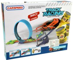 Autodráha s loopingem akční herní set s kovovým autíčkem a překážkami