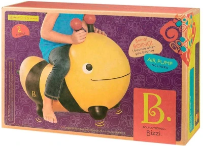 B-Toys Baby hopsadlo nafukovací čmelák Bizzi skákadlo set s pumpičkou