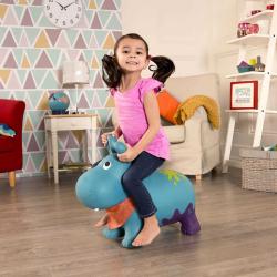 B-Toys Baby hopsadlo nafukovací hroch Hanky Pants skákadlo set s pumpičkou
