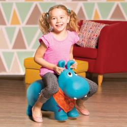 B-Toys Baby hopsadlo nafukovací hroch Hanky Pants skákadlo set s pumpičkou