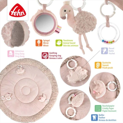 Baby Fehn 3D aktivity deka plameňák Pink