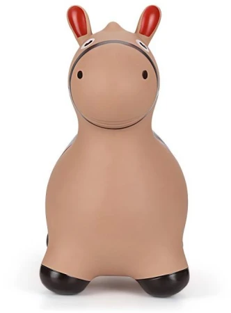 Baby hopsadlo nafukovací koník hnědý set skákadlo s pumpičkou