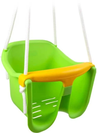 Baby houpačka plastová se zábranou Zelená skořepina závěsná pro nejmenší Baby houpačka plastová se zábranou Zelená skořepina závěsná pro nejmenší