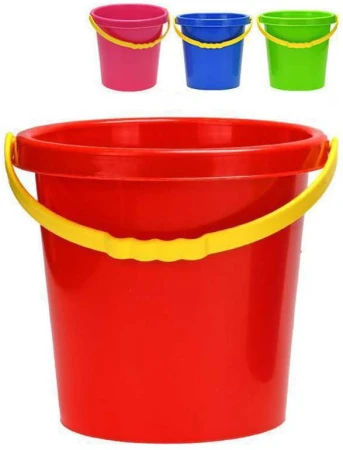 Baby kbelík 17cm kyblíček plastový žluté ouško 4 barvy Baby kbelík 17cm kyblíček plastový žluté ouško 4 barvy