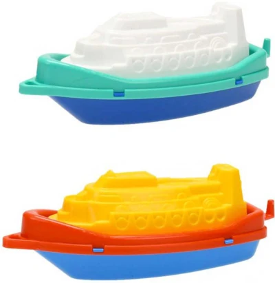 Baby loďka 14cm parník barevný do vody různé barvy pro miminko plast Baby loďka 14cm parník barevný do vody různé barvy pro miminko plast