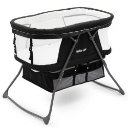 Baby Mix Skládací postýlka kolébka DreamyNest černá