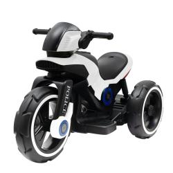 BABY MIX Dětská elektrická motorka POLICE bílá