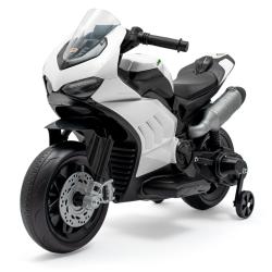 Baby Mix Dětská elektrická motorka Supersport bílá Baby Mix Dětská elektrická motorka Supersport bílá
