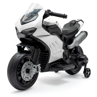 Baby Mix Dětská elektrická motorka Supersport bílá Baby Mix Dětská elektrická motorka Supersport bílá