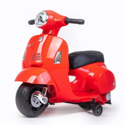 BABY MIX Dětská elektrická motorka Vespa červená BABY MIX Dětská elektrická motorka Vespa červená