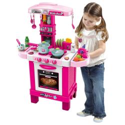 BABY MIX Dětská kuchyňka malý šéfkuchař růžová