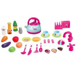BABY MIX Dětská kuchyňka růžová