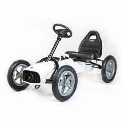 BABY MIX Dětská šlapací motokára Go-kart Buggy bílá BABY MIX Dětská šlapací motokára Go-kart Buggy bílá