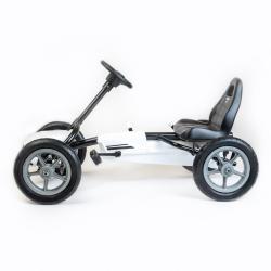 BABY MIX Dětská šlapací motokára Go-kart Buggy bílá