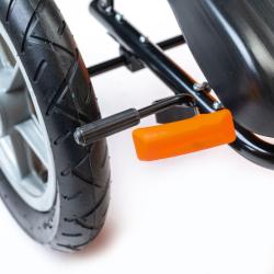 BABY MIX Dětská šlapací motokára Go-kart Buggy bílá