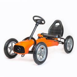 BABY MIX Dětská šlapací motokára Go-kart Buggy oranžová BABY MIX Dětská šlapací motokára Go-kart Buggy oranžová