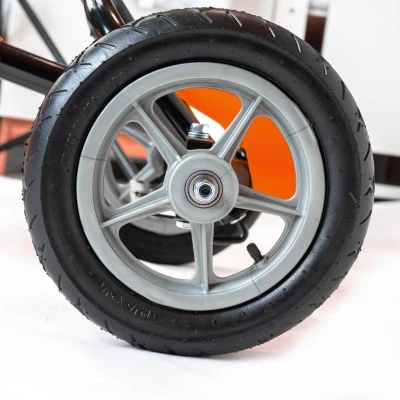 BABY MIX Dětská šlapací motokára Go-kart Buggy oranžová
