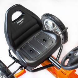 BABY MIX Dětská šlapací motokára Go-kart Buggy oranžová