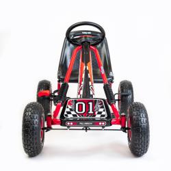 BABY MIX Dětská šlapací motokára Go-kart Razor červená
