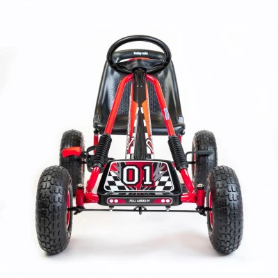 BABY MIX Dětská šlapací motokára Go-kart Razor červená