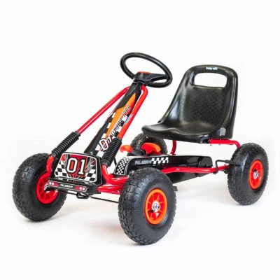BABY MIX Dětská šlapací motokára Go-kart Razor červená