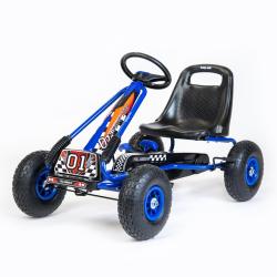 BABY MIX Dětská šlapací motokára Go-kart Razor modrá
