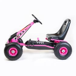 BABY MIX Dětská šlapací motokára Go-kart Razor růžová