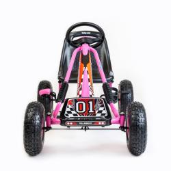BABY MIX Dětská šlapací motokára Go-kart Razor růžová