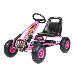 BABY MIX Dětská šlapací motokára Go-kart Razor růžová BABY MIX Dětská šlapací motokára Go-kart Razor růžová