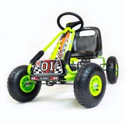 BABY MIX Dětská šlapací motokára Go-kart Razor zelená