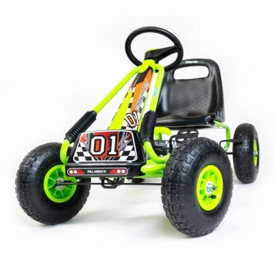 BABY MIX Dětská šlapací motokára Go-kart Razor zelená