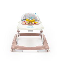 BABY MIX Dětské chodítko s volantem a silikonovými kolečky