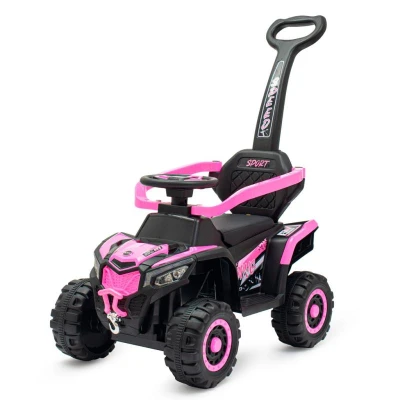 Baby Mix Dětské elektrické odrážedlo Ruggy s vodící tyčí baby pink Baby Mix Dětské elektrické odrážedlo Ruggy s vodící tyčí baby pink