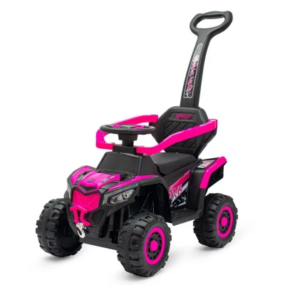 Baby Mix Dětské elektrické odrážedlo Ruggy s vodící tyčí růžové Baby Mix Dětské elektrické odrážedlo Ruggy s vodící tyčí růžové