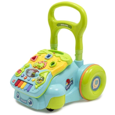 BABY MIX Dětské hrající chodítko modré BABY MIX Dětské hrající chodítko modré