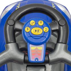 Baby Mix Dětské odrážedlo s vodící tyčí 3v1 Mega Car modré