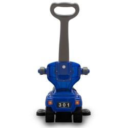 Baby Mix Dětské odrážedlo s vodící tyčí 3v1 Mega Car modré POUZE Modrá (VÝPRODEJ)