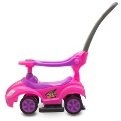 Baby Mix Dětské odrážedlo s vodící tyčí 3v1 Mega Car růžové