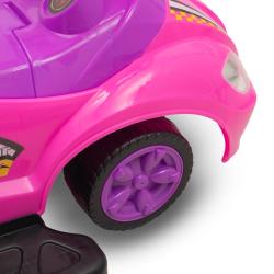 Baby Mix Dětské odrážedlo s vodící tyčí 3v1 Mega Car růžové