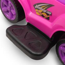 Baby Mix Dětské odrážedlo s vodící tyčí 3v1 Mega Car růžové