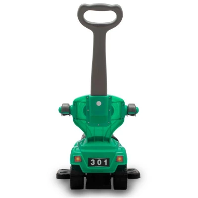 Baby Mix Dětské odrážedlo s vodící tyčí 3v1 Mega Car zelené
