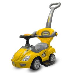Baby Mix Dětské odrážedlo s vodící tyčí 3v1 Mega Car žluté Baby Mix Dětské odrážedlo s vodící tyčí 3v1 Mega Car žluté
