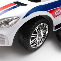 BABY MIX Dětské odrážedlo se zvukem a vodící tyčí AMBULANCE bílé