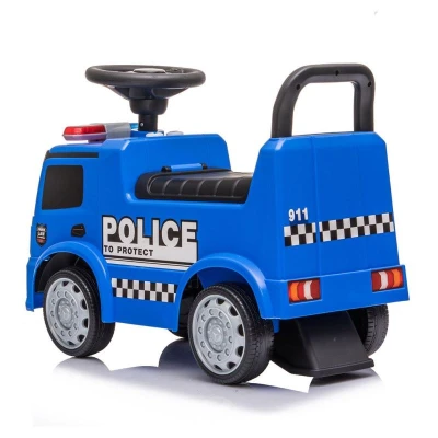 BABY MIX Dětské odrážedlo se zvukem Mercedes POLICE modré