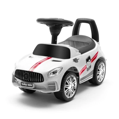 BABY MIX Detské odrážadlo so zvukom RACER biele BABY MIX Detské odrážadlo so zvukom RACER biele