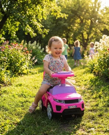 Baby Mix Dětské odrážedlo SUV Prime růžové v kůži