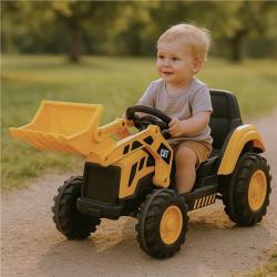 Baby Mix Dětský elektrický traktor CAT žlutý