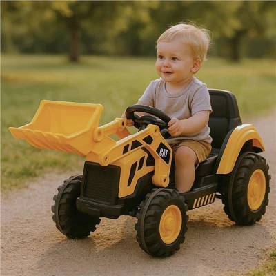 Baby Mix Dětský elektrický traktor CAT žlutý