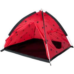 Baby Mix Dětský stan Beruška s tunelem červený